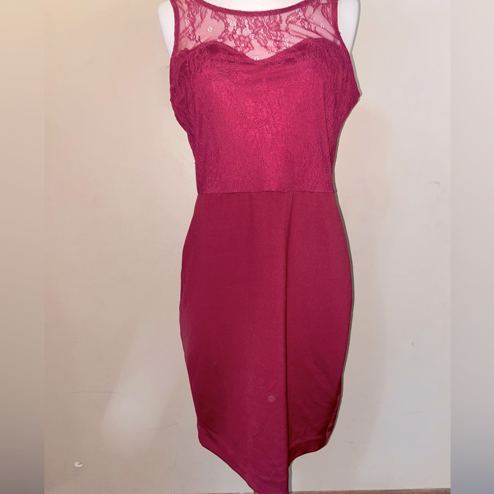 Wine colored dress